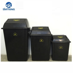 ESD trash can for cleanroom/plastic trash cans