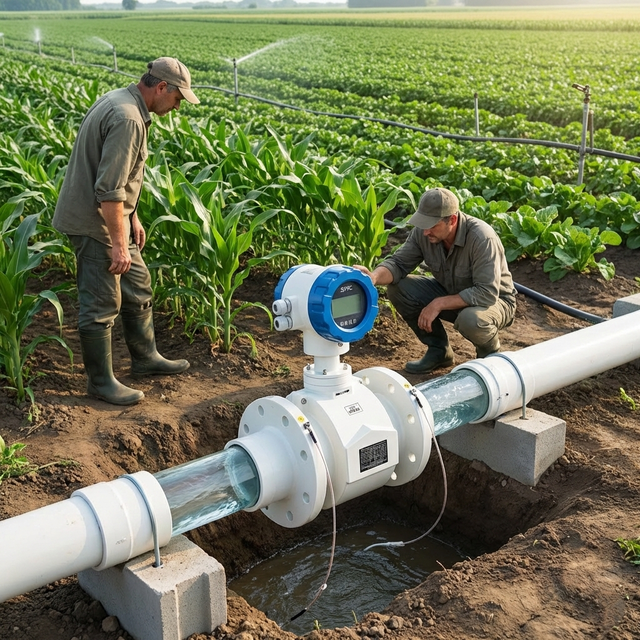 Electromagnetic Flow Meter for Manure & Slurry | 4-20mA Output, Modbus | OEM Digital Flowmeter for Livestock Farms