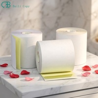 Rollos de Papel de Cocina sin Carbón de Dos Capas de 3 Pulgadas x 90 Pies, Más Vendidos, Copias Claras y Nítidas, Blanco/Canario