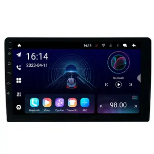 2023 Universal Sim Card 3 + 32G Android Touch Screen Rádio Do Carro retrátil DVD Player Do Carro com Tela de Navegação GPS