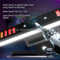 Barra de Iluminación LED Moderna de Aluminio con Alimentación por CC para PC/Laptop/TV con WiFi y Control Táctil - Lámpara de Escritorio con Protección Ocular