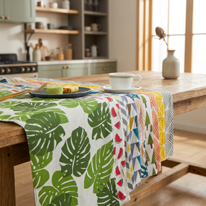 HY2 Modern Woven Polyester/Cotton Table Runners and <b>Tablecloths</b>-Reusable & Durable for Home or <b>Party</b> Dining Tables - Product Image 2