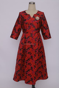 Vestidos de fiesta elegantes con estampado floral, de spandex y poliéster de primera calidad, populares para iglesia, para mujeres de talla grande. - Product Image 6