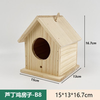 Cachette en bois durable pour petits animaux de compagnie Maison de hamster Cabane de cochon d'inde avec décor de lit pour lapin Rat Autres animaux de jardin