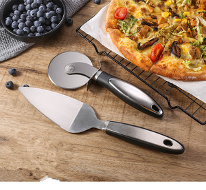 Wholesale Stainless Steel Pizza Cutter Wheel Premium Kitchen Server <b>Tools</b> Home Knife Waffle <b>Cookies</b> - Product Image 3