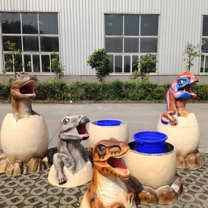 ผลิตภัณฑ์สวนสนุกซิกง บลู ลิซาร์ด ถังขยะไดโนเสาร์เคลื่อนไหวได้ ดีไซน์ใหม่ ทำจากไฟเบอร์กลาส - Product Image 1