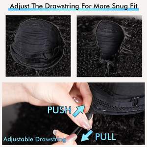 วิกผมคนครึ่งหยิกเป็นลอนแบบครึ่งเดียว3 in 1พลิกได้อย่างไร้รอยต่อวิกผมไร้กาวพร้อมวิกผมเริ่มต้นที่คาดผม - Product Image 4