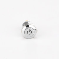 IP67 Momentané Led 12mm IP67 Mini Bouton Poussoir En Métal Étanche