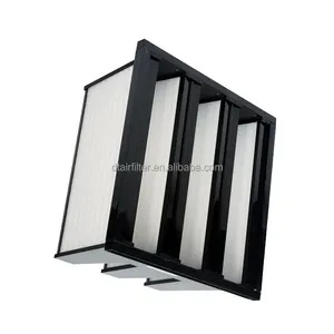 2023 nóng bán Chất lượng cao giá cả cạnh tranh H11 Mini pleat V ngân hàng tùy chỉnh HEPA Bộ lọc không khí cho laminar Lưu lượng không khí