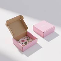 Boîtes en carton rose personnalisées avec logo, qualité alimentaire, en matériau recyclé pour l'emballage de biscuits, macarons et donuts