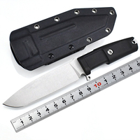 Couteau de chasse EDC ER Outdoor en acier S30V, épaisseur 5,8 mm, manche en caoutchouc, DIY OEM, ouverture rapide par bouton-poussoir coulissant