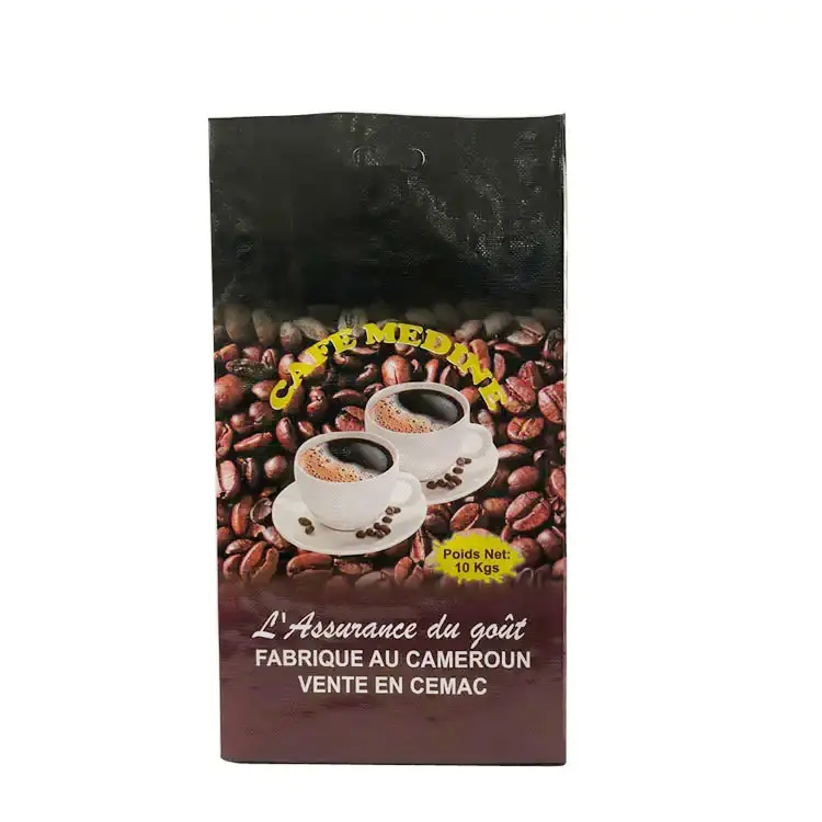 Cameroon 10kg recycled bopp woven coffee bean packaging bag ,plastic empty pp sack bags