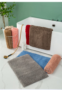 Lavable Confortable Solide Écologique Fibre Tapis Antidérapant Doux Shaggy <span class=keywords><strong>Grand</strong></span> Tapis De <span class=keywords><strong>Bain</strong></span> Rectangulaire À Absorption Rapide - Product Image 6