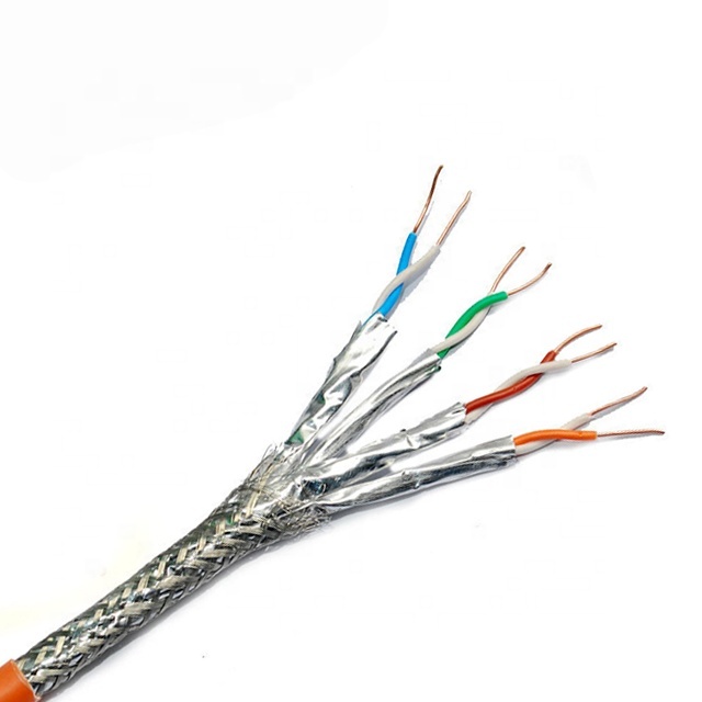40G High Speed 2000Mhz Double Shielded SSTP 22AWG 23AWG Oxygen-Free Copper Cat8 cat 9 CE Certified Ethernet Network Cable