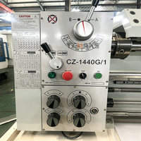 TENAKS Kleine Tischdrehmaschine CZ1440G/1, automatische horizontale Metalldrehmaschine, hochpräzise, multifunktional, für Metalldreharbeiten geeignet