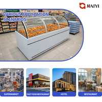 Réfrigérateur commercial pour la présentation de viandes, vitrine réfrigérée pour charcuterie avec refroidissement par air et service de bobine de gravité pour supermarché, 3 portes