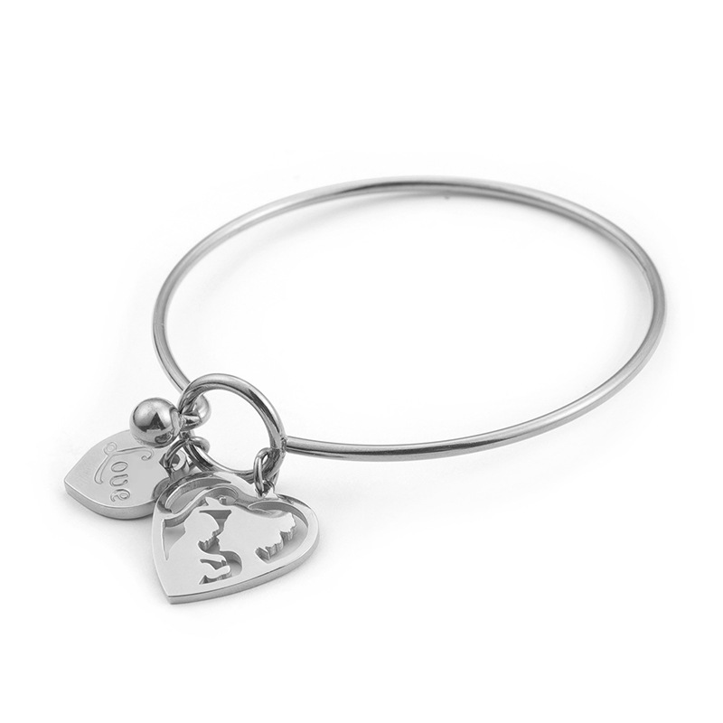 Bracciale Personalizzato da Donna a Forma di Cuore con 3 Nomi e 3 Pietre della Nascita - Argento, Oro o Oro Rosa - Regalo di San Valentino per Lei | – IT