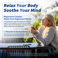 Complément de Magnésium 90 Capsules L-Théanine Ashwagandha Soutien Stress et Sommeil Complément Herbal 2 Capsules par Portion Durée 24 Mois