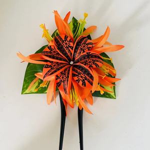 Plumeria mousse <span class=keywords><strong>fleur</strong></span> fourche à cheveux île <span class=keywords><strong>artificielle</strong></span> diadème hawaïen polynésien frangipanis hibiscuss accessoires pour cheveux à tige unique - Product Image 5