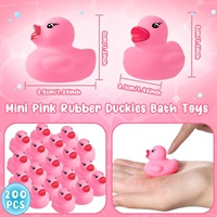 Mini en vrac canards en caoutchouc grinçants jouets de bain minuscule flotteur baignoire canards bébé douche fête faveur pour anniversaire voiture décor fournitures