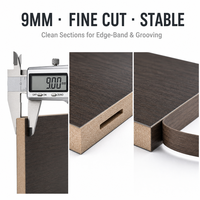 Panneau MDF mélaminé 9 mm, résistant à l'humidité, sans formaldéhyde E0, panneau de fibres de première qualité, moyen et fin, pour fond de tiroir et dos de meuble
