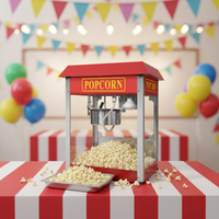 Gran oferta, máquina y fabricante de palomitas de maíz, vidrio templado Popular, alta calidad, 8oz, capacidad, 1 año de garantía, uso comercial