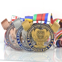 Médaille sportive personnalisée en or, médaille en métal personnalisée, plaques de médaille personnalisées en alliage de zinc et en aluminium