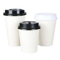 Gobelet en papier jetable de haute qualité de 8oz à emporter à usage unique gobelet en papier à café imprimé de logo gobelet en papier à mur unique vente en gros