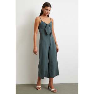 Combinaison minimaliste à taille haute et bretelles, verte, sans manches, pour femme, style quotidien - Product Image 6