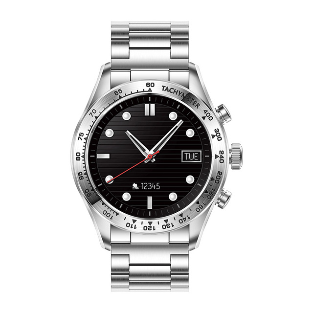 Definite M11-45K Business Stainless Steel Smartwatch 1.32'' AMOLED 3 Physical Buttons IP68 350mAh BT Call Custom Startup Logo