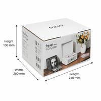 Caja de Papel con Base de Cierre a Presión, Impresa Digitalmente, 300gsm, E-Flute, Empaque Personalizado para Tocadiscos de Vinilo, Altavoces y Pequeños Electrodomésticos