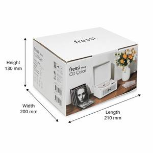 Caja de Papel con Base de Cierre a Presión, Impresa Digitalmente, 300gsm, E-Flute, Empaque Personalizado para Tocadiscos de Vinilo, Altavoces y Pequeños Electrodomésticos - Product Image 4