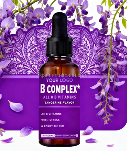 Organic Tangerine Flavor All 8 <strong>Vitamins</strong> B Complex Liquid Drops - Supports Energy Metabolism Hair Skin Care &amp; Healthy <strong>Digestion</strong> - Product Image 3