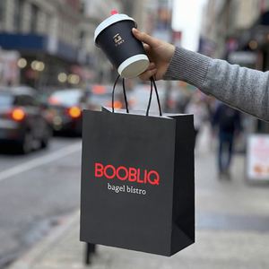 Bolsas de Papel Kraft Ecológicas Desechables con Logotipo Personalizado para Uso Comercial en Panaderías, para Empacar Alimentos en Pastelerías y Tiendas de Postres - Product Image 5
