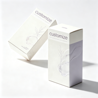 Boîte de sérum pour soins de la peau, logo personnalisé, blanche, minimaliste, motif goutte d'eau, impression botanique, carton pliable, emballage en gros