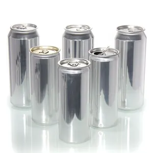 Empty printed Aluminum Beverage Can 330ml 500ml standard sleek cans With Eoe Lid For soda drink Beverage Beer Packaging