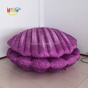 Accesorios de escenario con tema oceánico, Concha inflable púrpura para decoración de escenario - Product Image 5