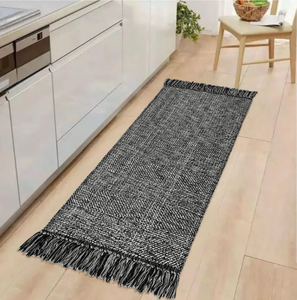 Tappeto Morbido e Confortevole Stile Boho Marrone Dubai Lavabile <span class=keywords><strong>in</strong></span> <span class=keywords><strong>Cotone</strong></span> Antiscivolo Adatto agli Animali Domestici Tappeto da Balcone Lavorato a Mano all'Uncinetto Turchia - Product Image 3