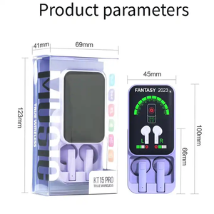 หูฟังไร้สาย <span class=keywords><strong>K15PRO</strong></span> TWS ลดราคาสุดคุ้ม กำลังขับสูง ฝาปิดแบบเลื่อน คุณภาพเสียงเยี่ยม ENC ไฟ LED แสดงสถานะ ชิปเซ็ต JL แบตเตอรี่ใช้งานได้นานพิเศษ - Product Image 3