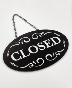 Hình Dạng Không Thường Xuyên Mở Đóng Nhôm Dấu Hiệu Cửa Dấu Hiệu Hai Mặt Kim Loại Dấu Hiệu Cho Cửa Hàng Cà Phê Nhà Hàng Quán Bar - Product Image 4