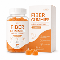 Gummies Premium Sans Sucre à Base de Fibres pour le Soutien Quotidien de la Santé Digestive, Stimulant de la Régularité à Base de Plantes, Fabricant ODM en Marque Blanche