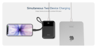 Batterie externe portable 2-en-1 45W 20000mAh avec câble intégré Type-C, charge rapide, écran LCD, pour ordinateur portable et téléphone, compacte, sûre, bon prix
