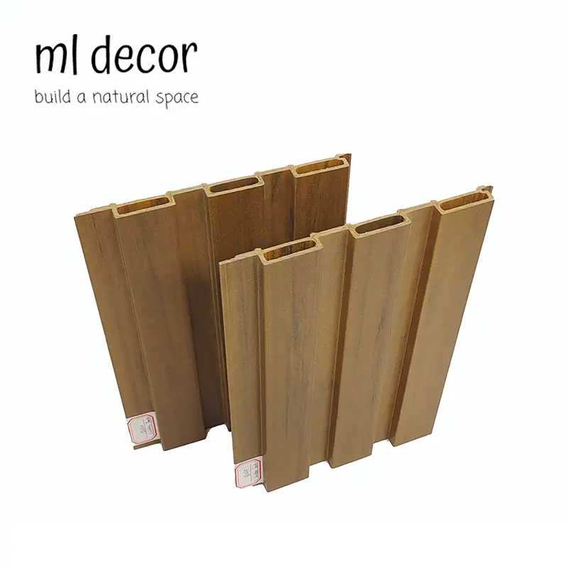 Длительная композитная облицовка деревянная текстура Водонепроницаемая WPC стеновые панели для декора интерьера легко установить