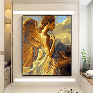 Peinture <span class=keywords><strong>à</strong></span> l'huile <span class=keywords><strong>par</strong></span> numéros toile tendue personnalisée joli ange 40*50cm peinture <span class=keywords><strong>par</strong></span> numéros pour adultes - Product Image 2