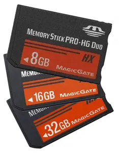 Cartão de memória, fonte direta de fábrica, alta velocidade, real capacidade, psp, memory stick pro duo ms hg 32gb 64gb m2