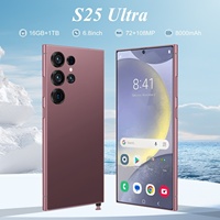 Smartphone Cugo Cross-border S25 Ultra Versi Global 4G 4+64 Octa-core Kelas Atas Android 12 Asli Layar 1,7 inci MediaTek Dual-SIM