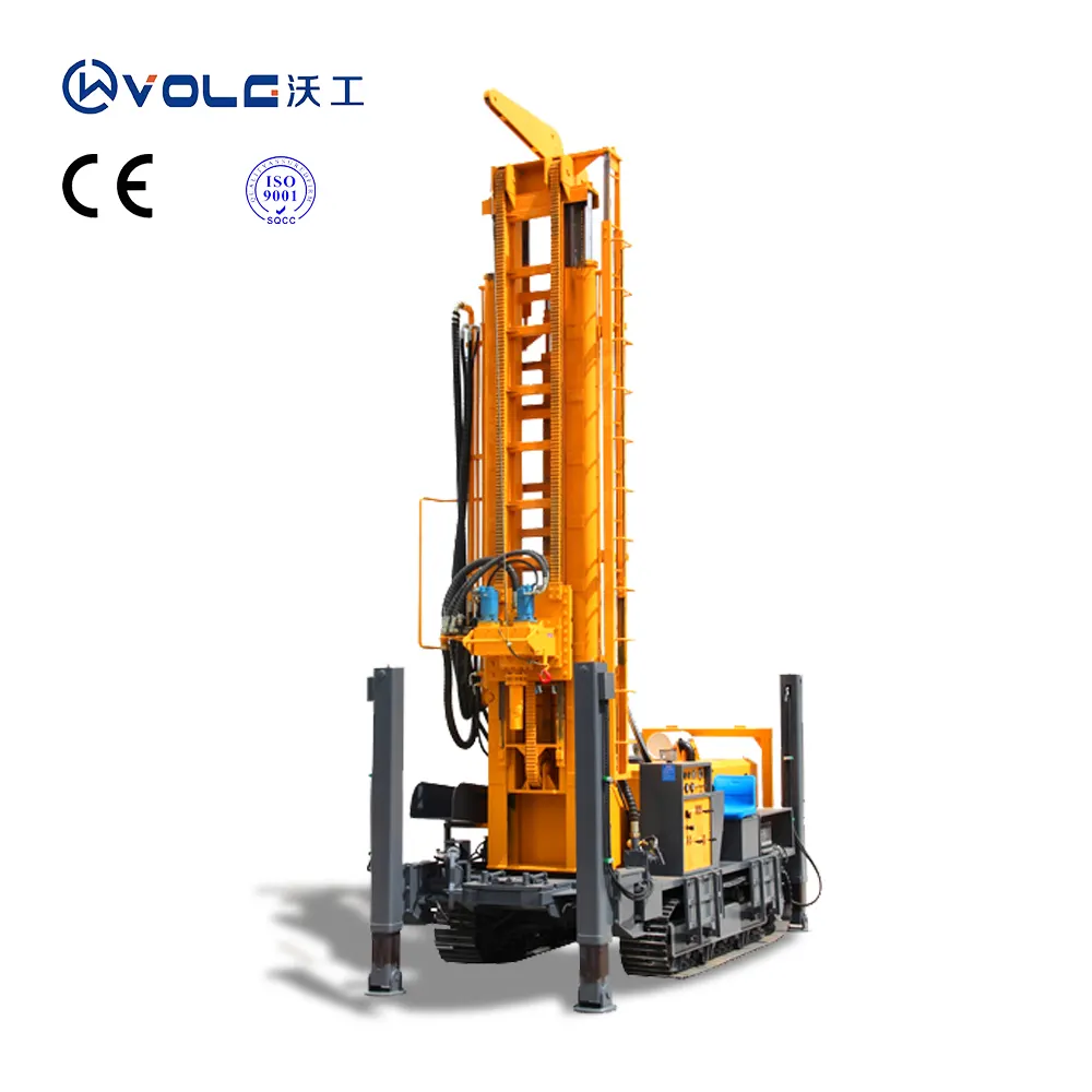 300m Crawler Diesel Engine Water Well Drilling Machine Borehole Rig Mine Drilling Rig Factory Price