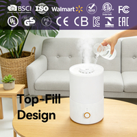 Humidificateur d'air ultrasonique à brume fraîche, remplissage par le haut, aromathérapie, lumière nocturne, pour chambre à coucher
