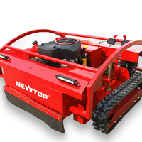 Mesin Pemotong Rumput Robotik GPS RTK 22HP 764cc Lebar Pemotongan 800mm Tinggi Pemotongan 30-150mm Penghindaran Rintangan Multi-Sensor untuk Area Luas