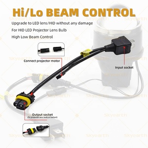 Bộ dây dẫn đèn pha H4 Easy Relay Harness <span class=keywords><strong>9003</strong></span> HB2 Hi/Lo Beam, kèm bóng đèn <span class=keywords><strong>Xenon</strong></span>, đèn pha LED Projector, bộ điều khiển dây điện - Product Image 2